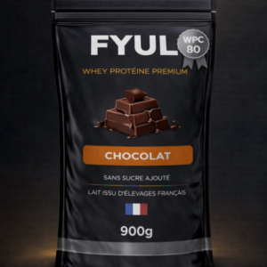 Whey Protéine Premium Française Chocolat 900g | 80% Protéines | Lait Français