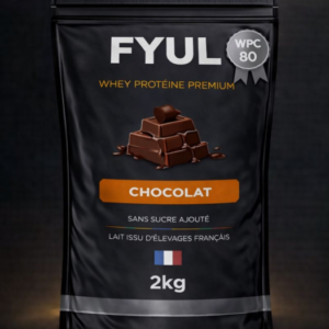 Whey Protéine Premium Française Chocolat 2kg | 80% Protéines | Lait Français