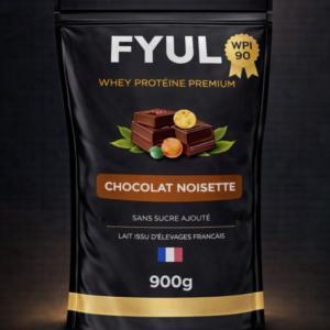 Whey Protéine Premium Française Chocolat Noisette 900g | 90% Protéines | Lait Français