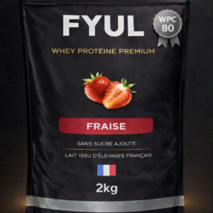 Whey Protéine Premium Française Vanille 2kg | 80% Protéines | Lait Français