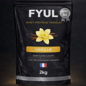 Whey Protéine Premium Française Vanille 2kg | 80% Protéines | Lait Français